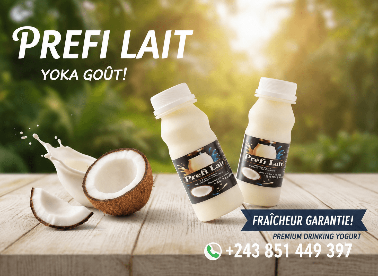 Visuel Prefi Lait saveur coco, campagne YOKA GOÛT